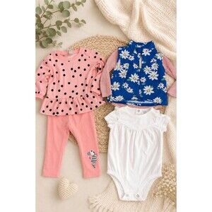 Carter's Baby Girl Clothing Bundle 24M 3pc Pink Top Leggings outfit mix n match